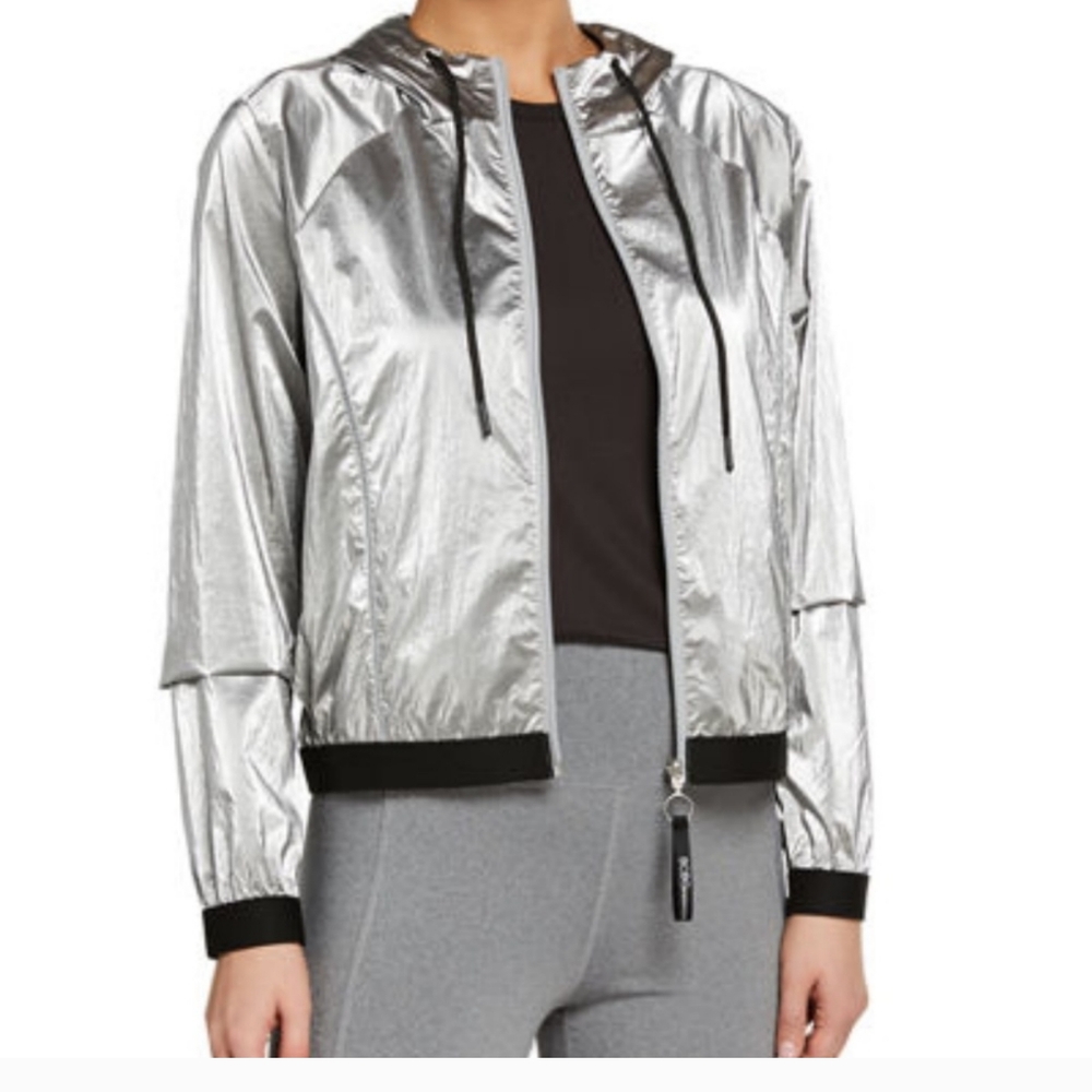 Bcbgeneration Silver Running Jacket. Size: Large - image 2